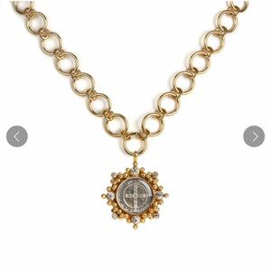 VIRGIN SAINTS & ANGELS DESIGNS BETTY CHAIN WITH CLOISTER SAN BENITO MEDALLION